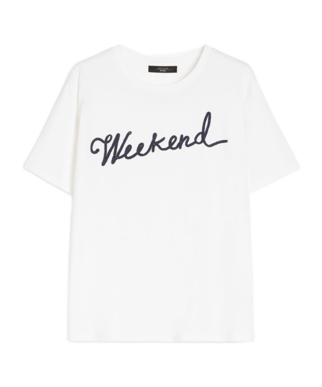 Weekend Max Mara Olga Embroidered Cotton Jersey T-shirt In White