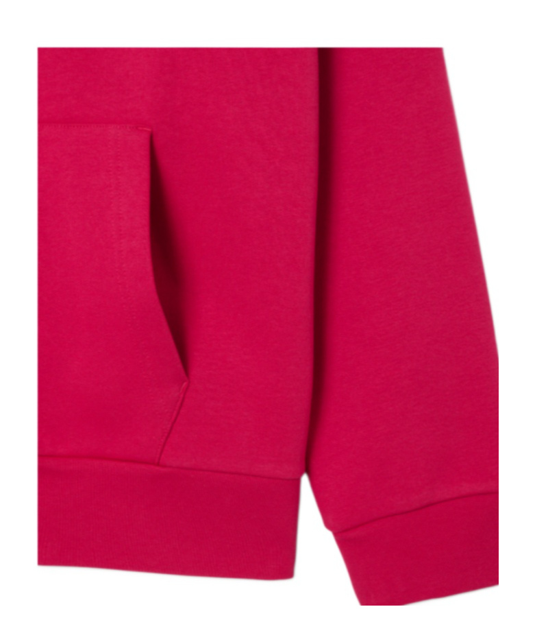 Lacoste Zip-up Fleece Hoodie In Pink