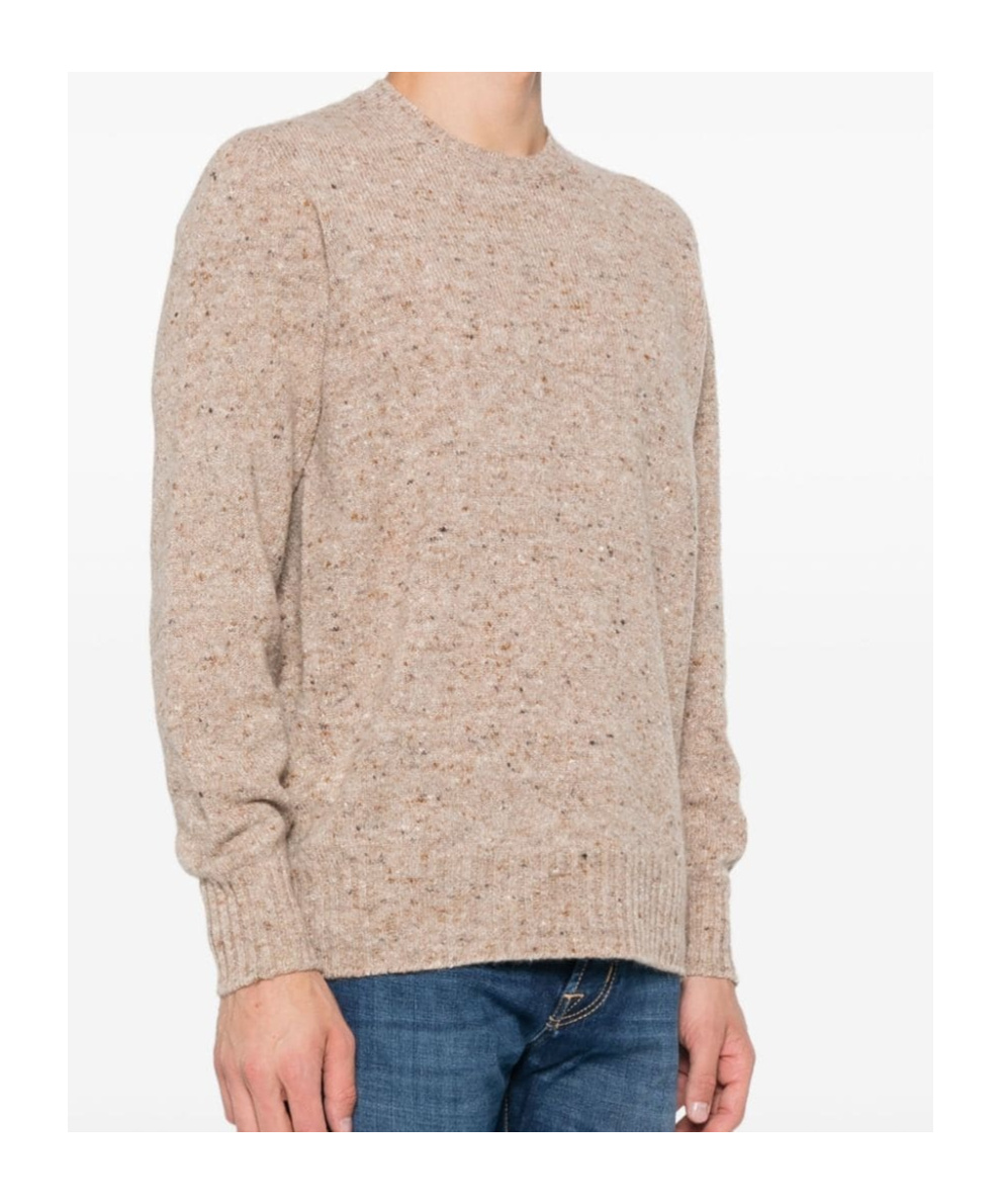 Drumohr Beige Long Sleeves Knitted Sweater In Nude