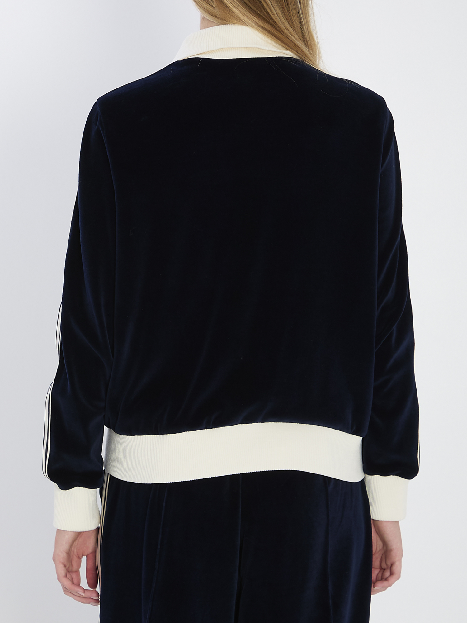 Celine Women Triomphe Velvet Jacket In Black