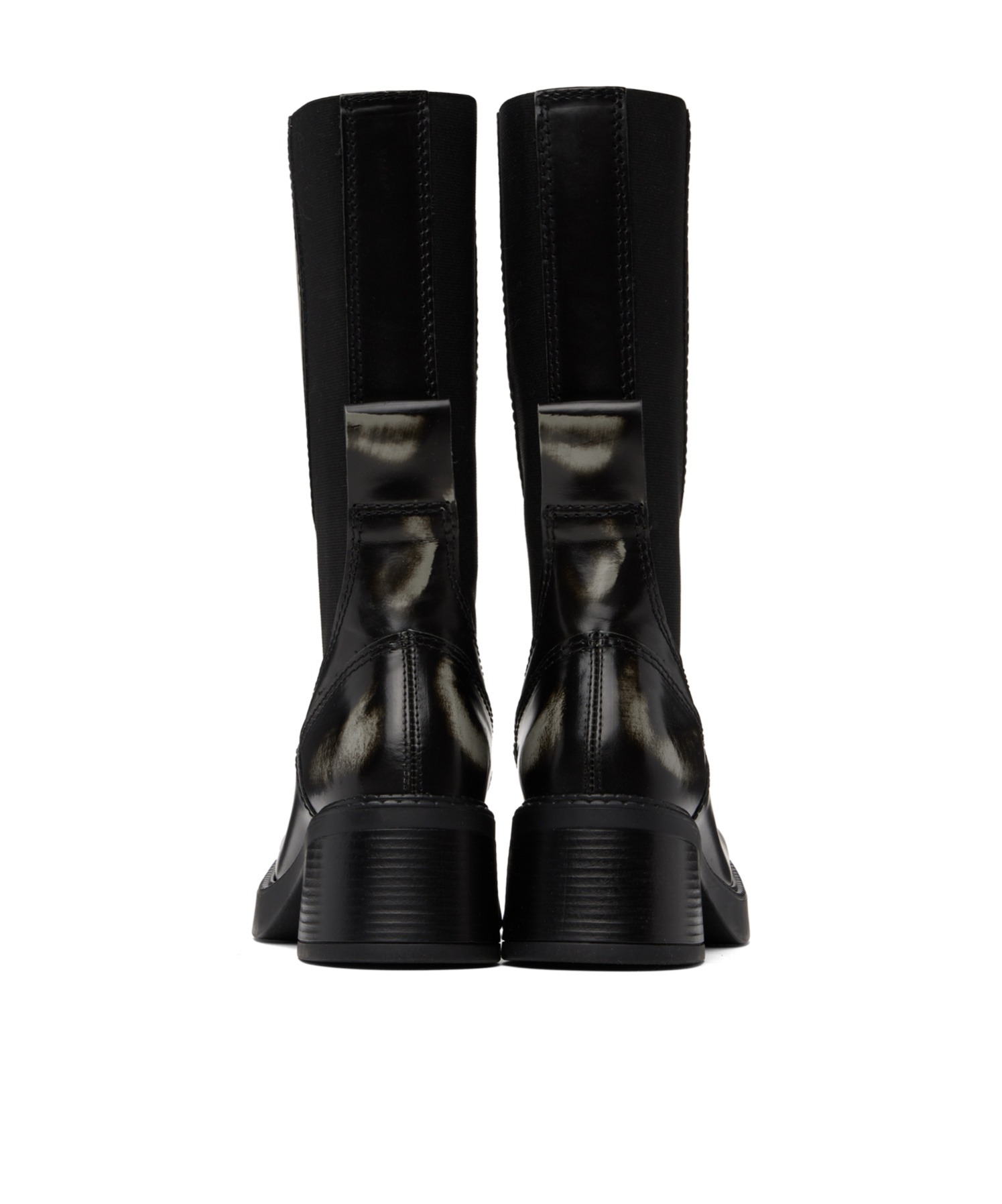 Miista Square-toed Short Boots In Black