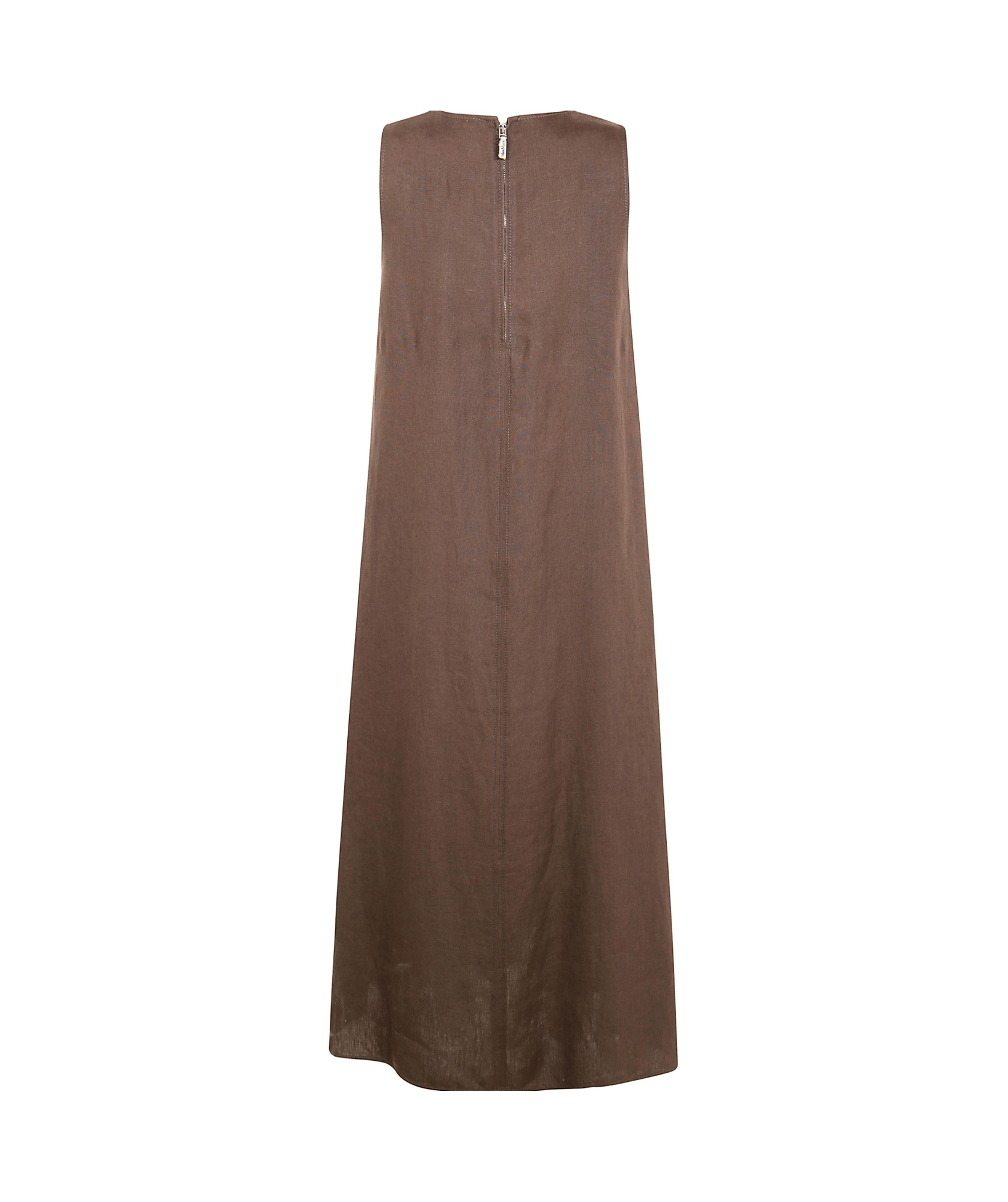 Max Mara Simeon Linen Sleevesless Dress Clothing In Brown