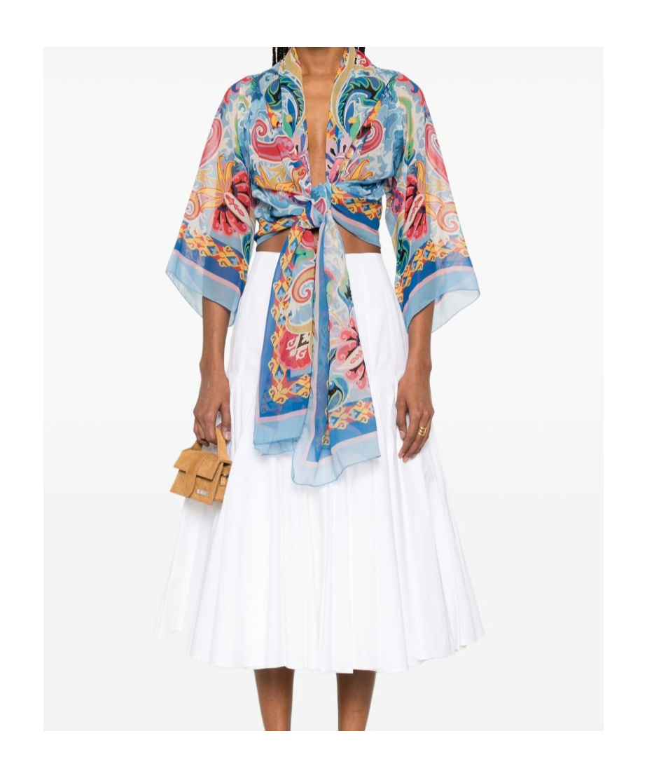 Etro Self-tie Long Sleeves In Blue