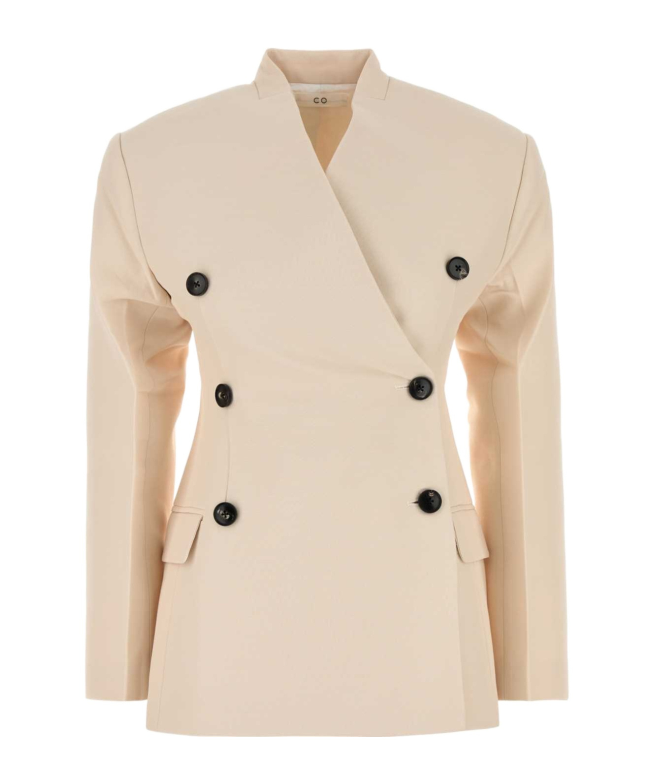 Co Visse-blend Blazer With Virgin Wool Lining For Women In Neutral