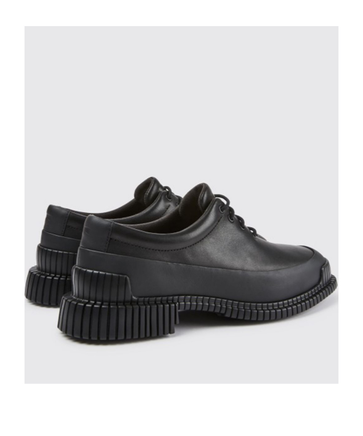 Camper Pix Textile Brogues In Black