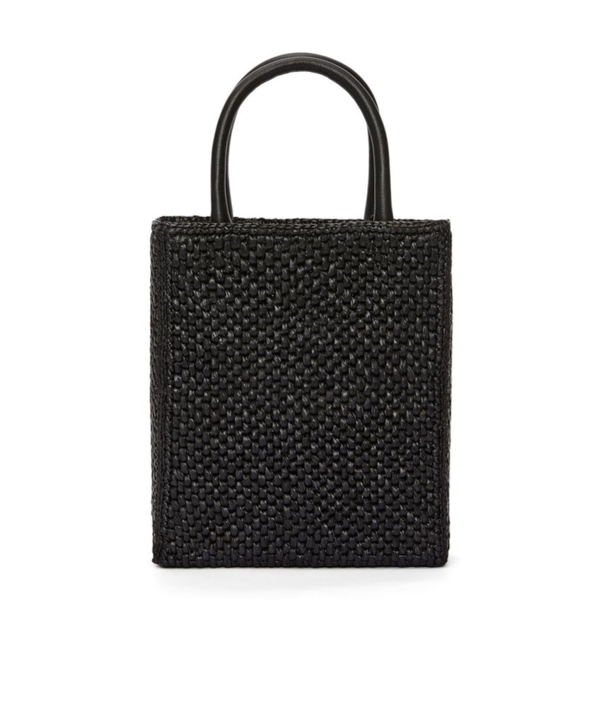 Loewe Mini Puzzle Leather Shoulder Bag In Black