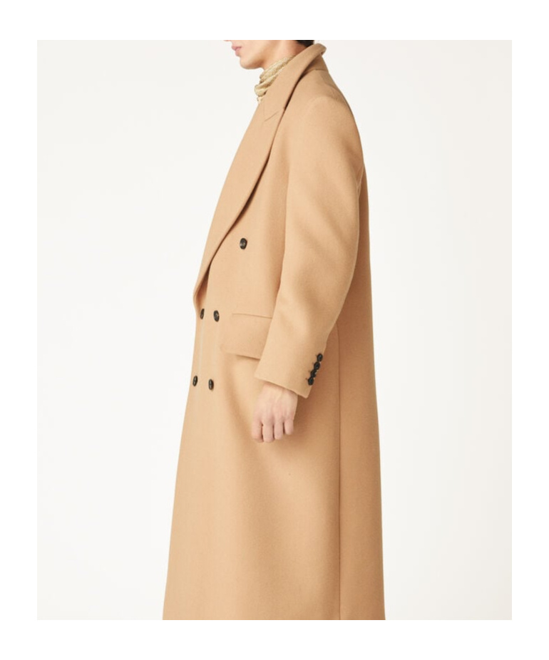 Loro Piana Long-sleeved Coat In Light Brown