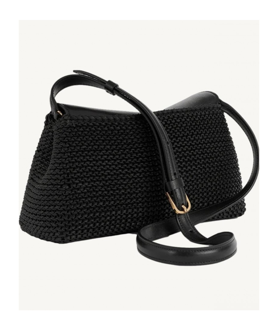 Totême Woven Shoulder Bag In Black