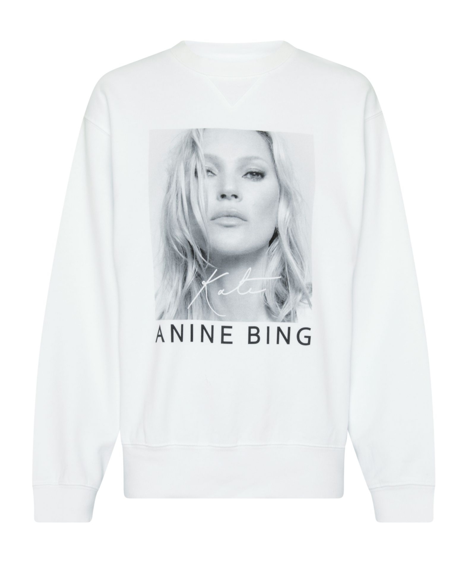 Shop Anine Bing Ramona Round-neck Sweater In White