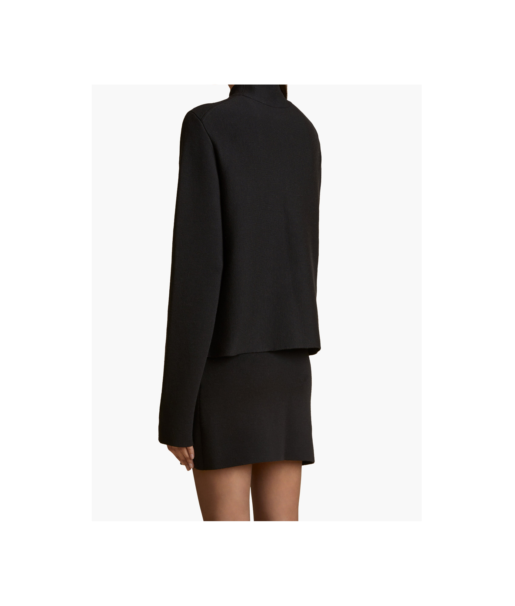 Khaite Calliope Mock Neck Wool-blend Top In Black