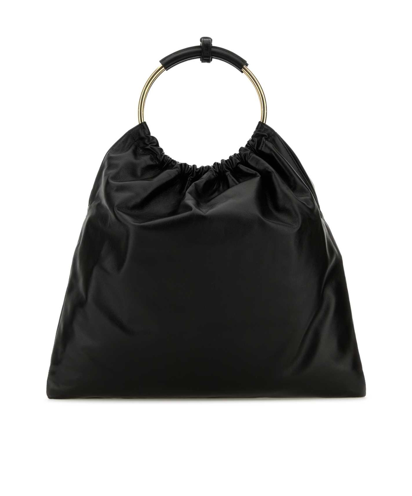 Prada Nappa Leather Top Handle Bag In Black
