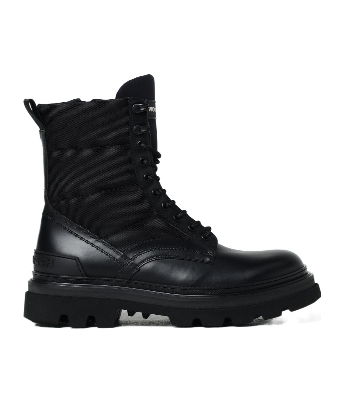 Woolrich Black Padded Ankle Boot In Black