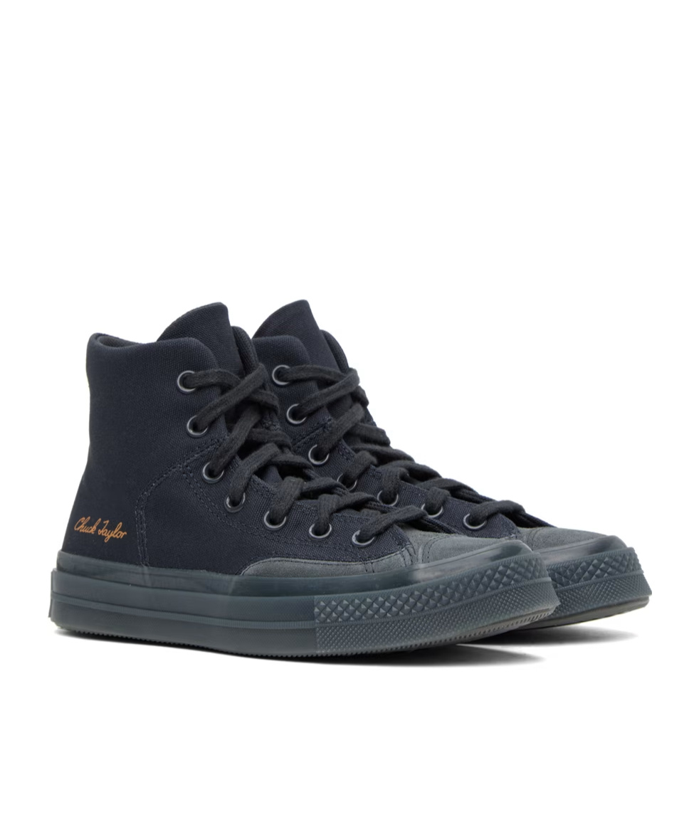 Converse Round Head Strapped High-top Casual Sneakers In Black