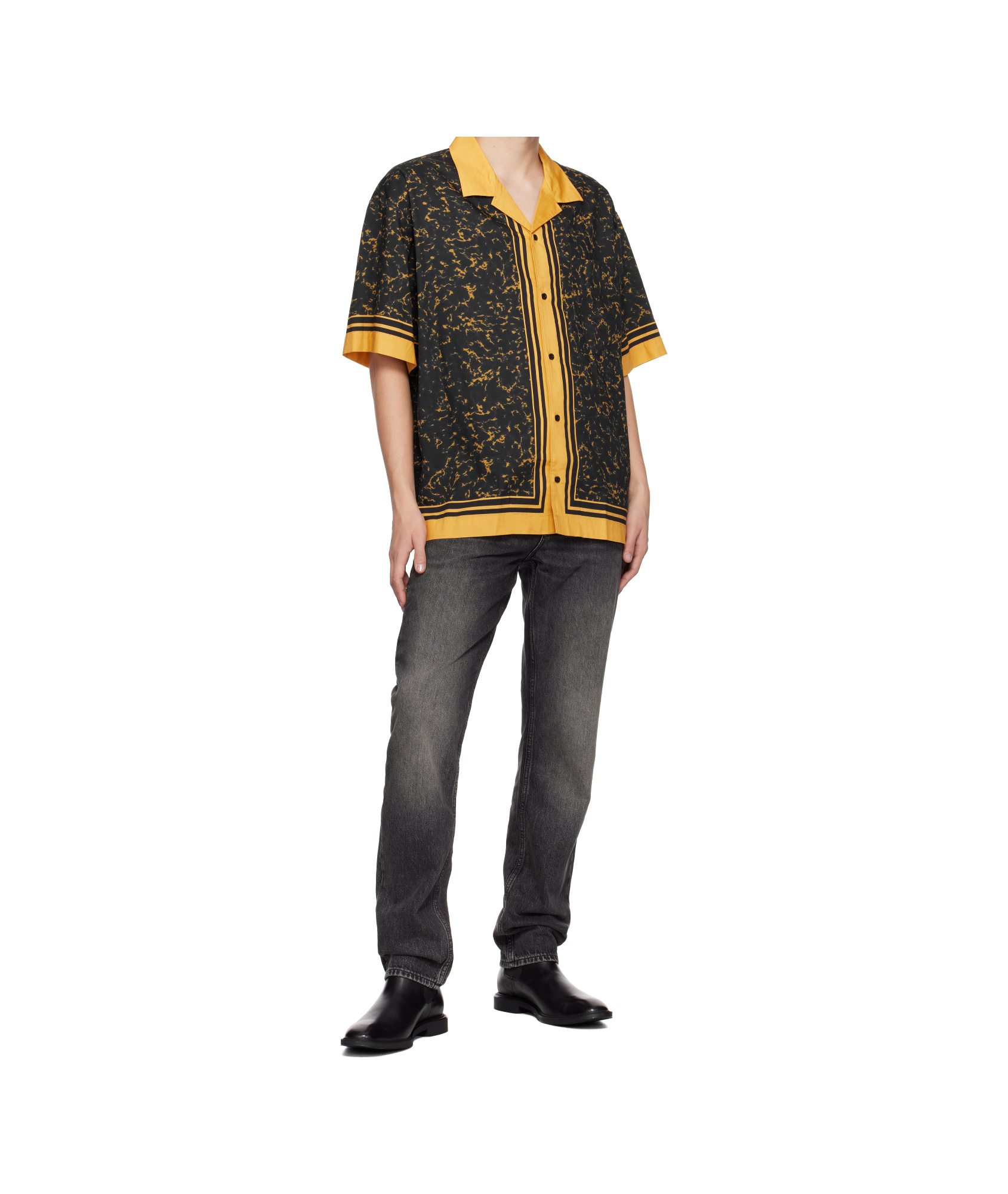 Hugo Boss Hugo Egeeno Border Stripe Camp Shirt In Multi