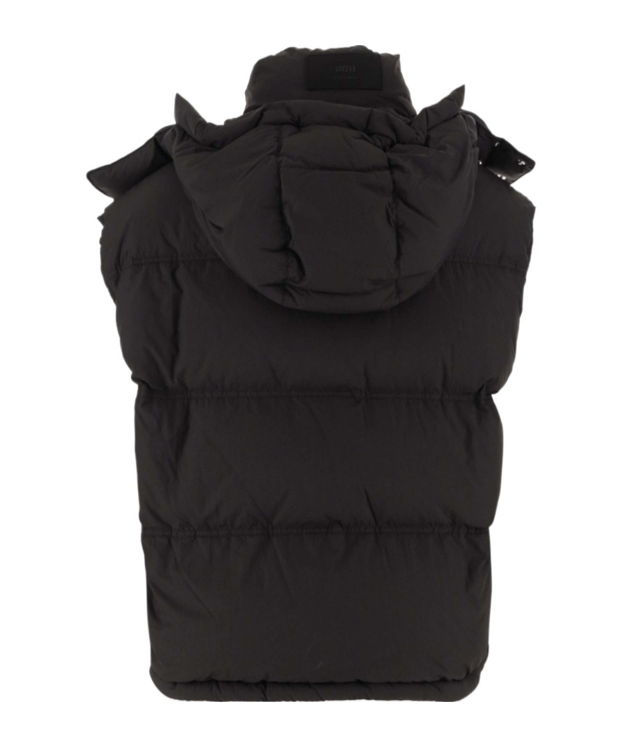 Ami Alexandre Mattiussi Black Sleeveless Down Vest In Black