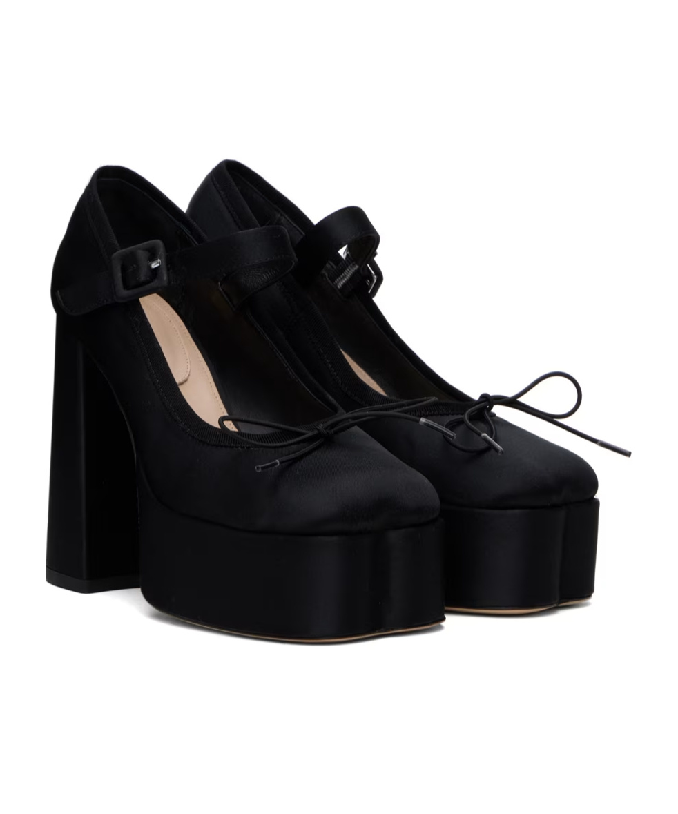 Simone Rocha Heart Toe Platform Pumps In Black