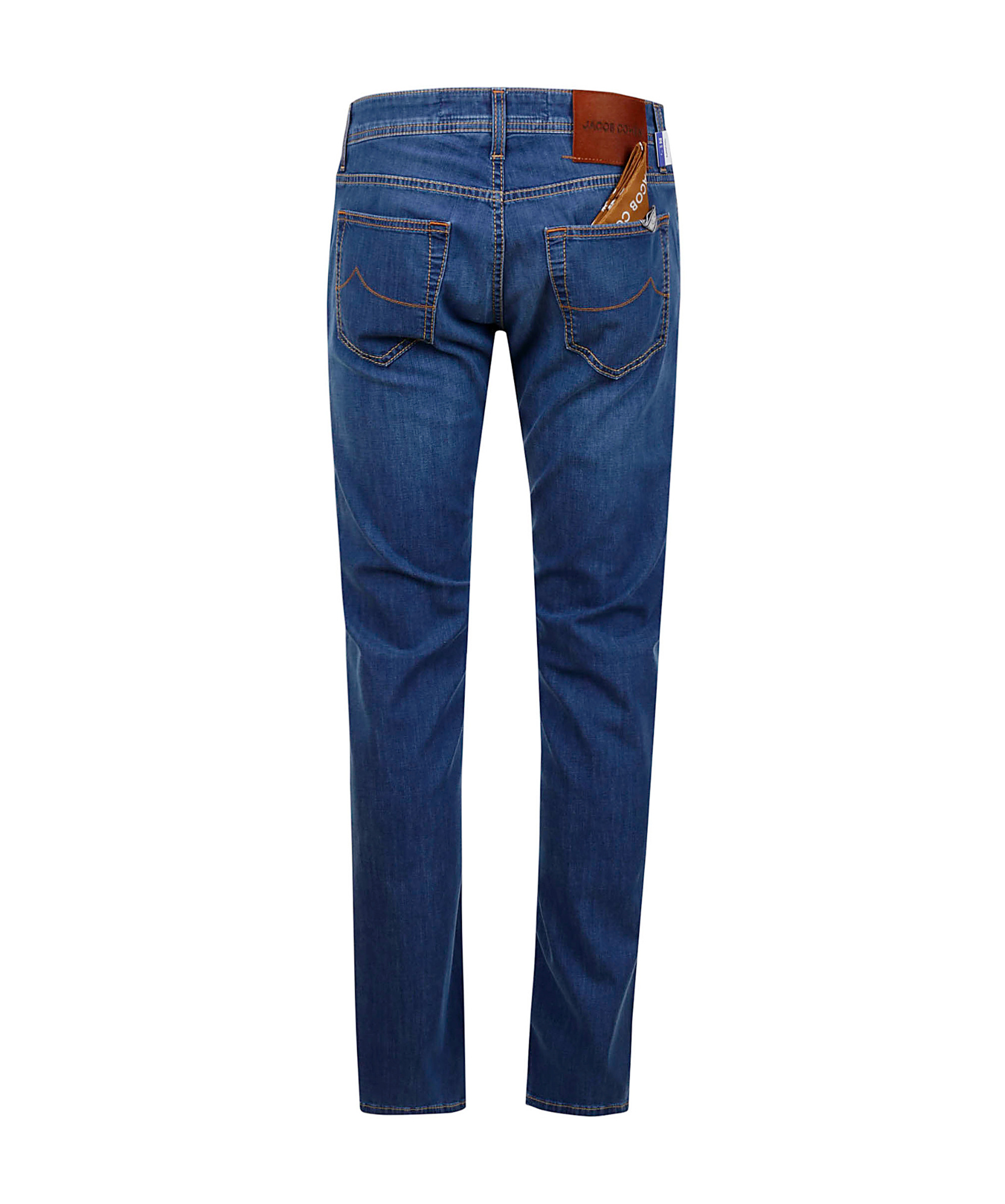 Jacob Cohen Blue Slim Five Pockets Jeans With Logo Patch In Blue