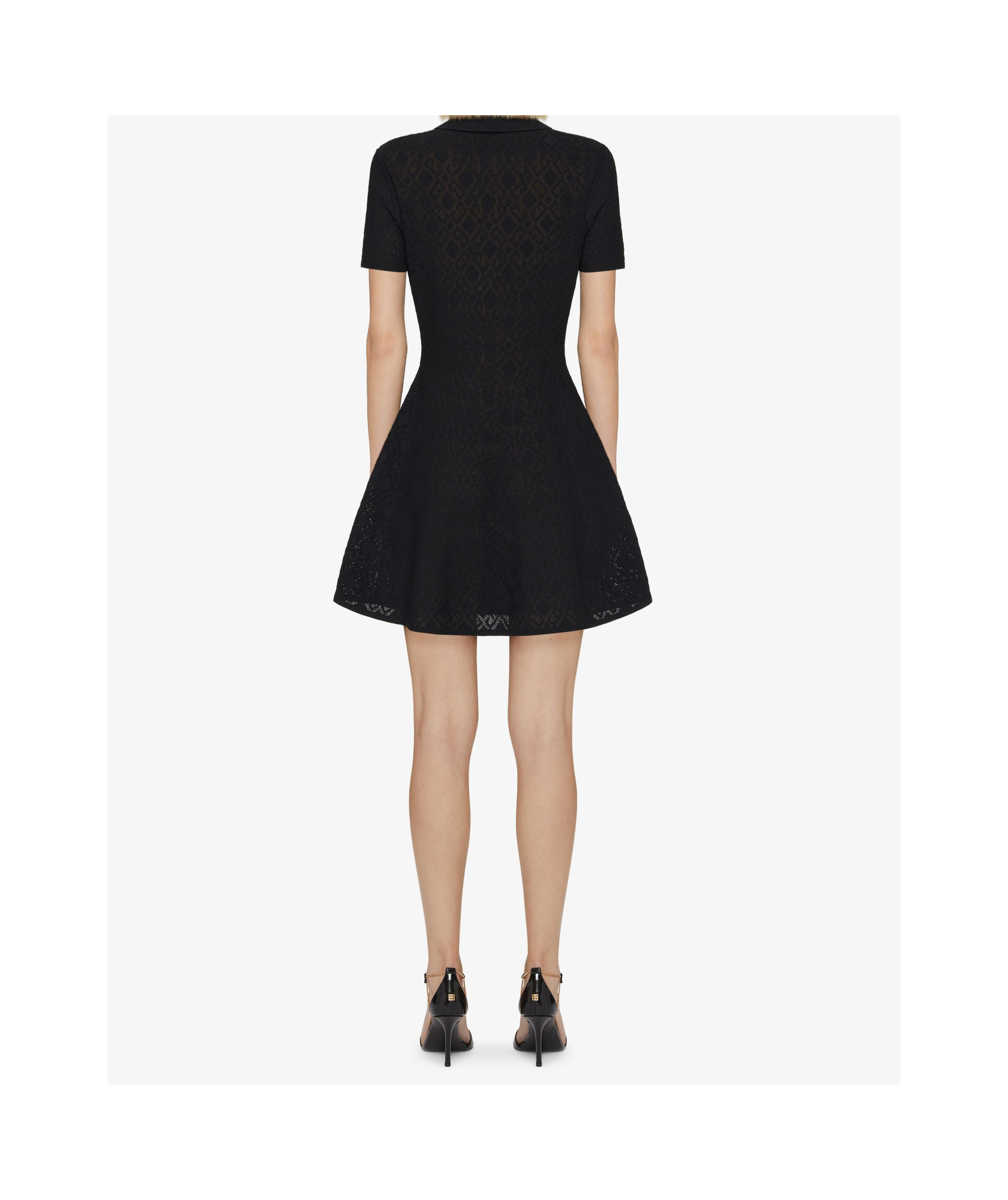 Givenchy Robe Polo En Jacquard Monogramme 72 In Black