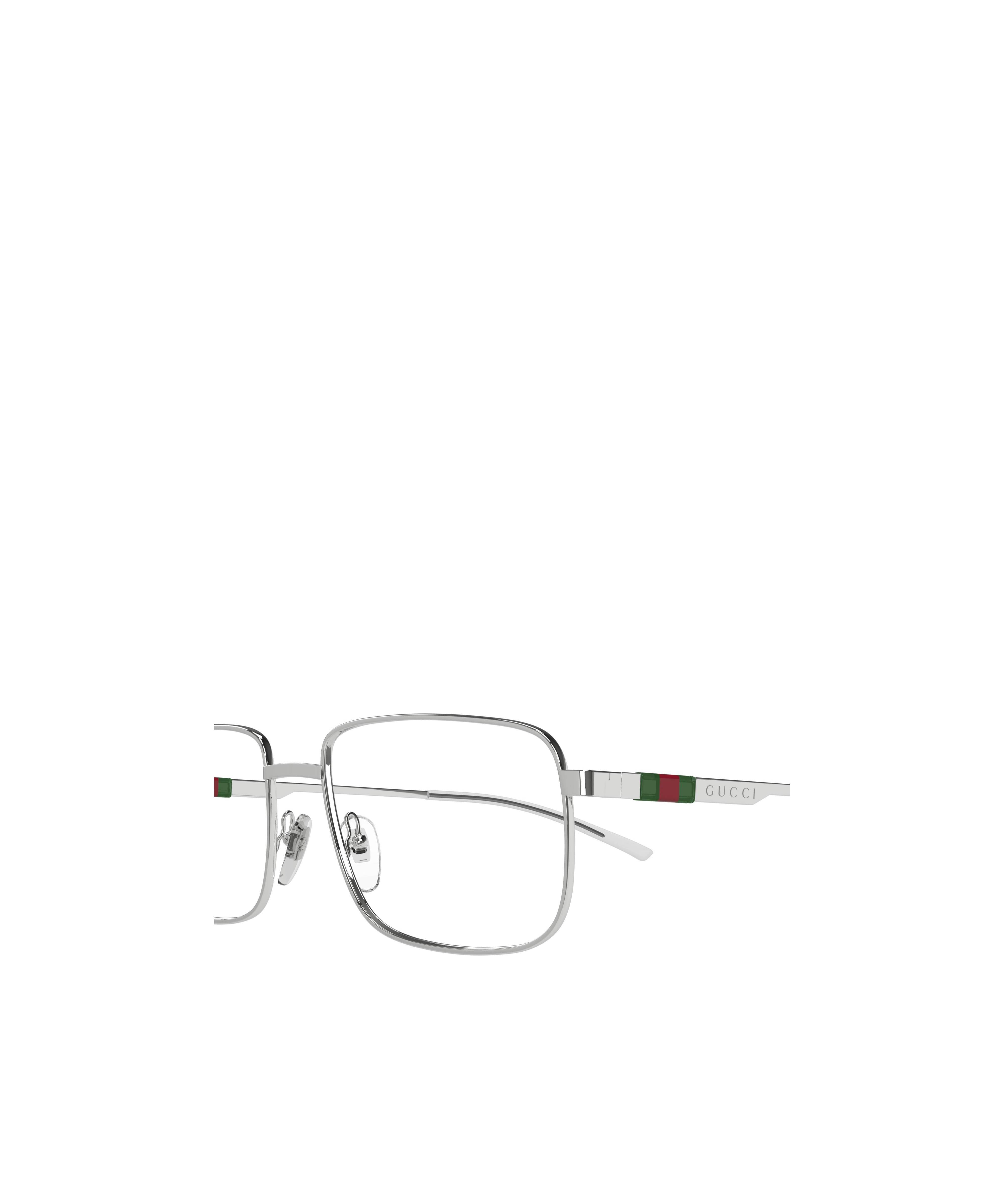 Gucci Rectangle-frame Glasses In Gray
