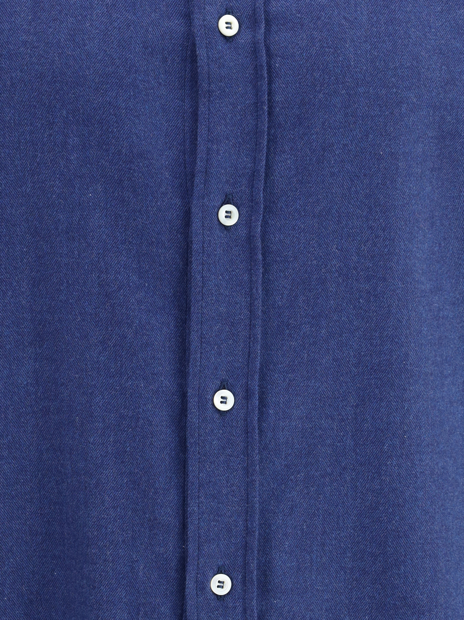 Brunello Cucinelli Tailored Herringbone Shirt Collar Button-down In Blue