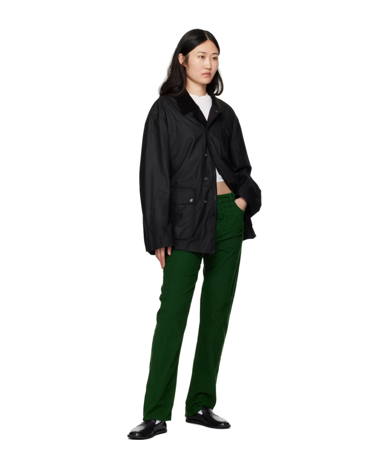 Shop The Row Waist Belt, Ring And Pocket Casual Pants In Green