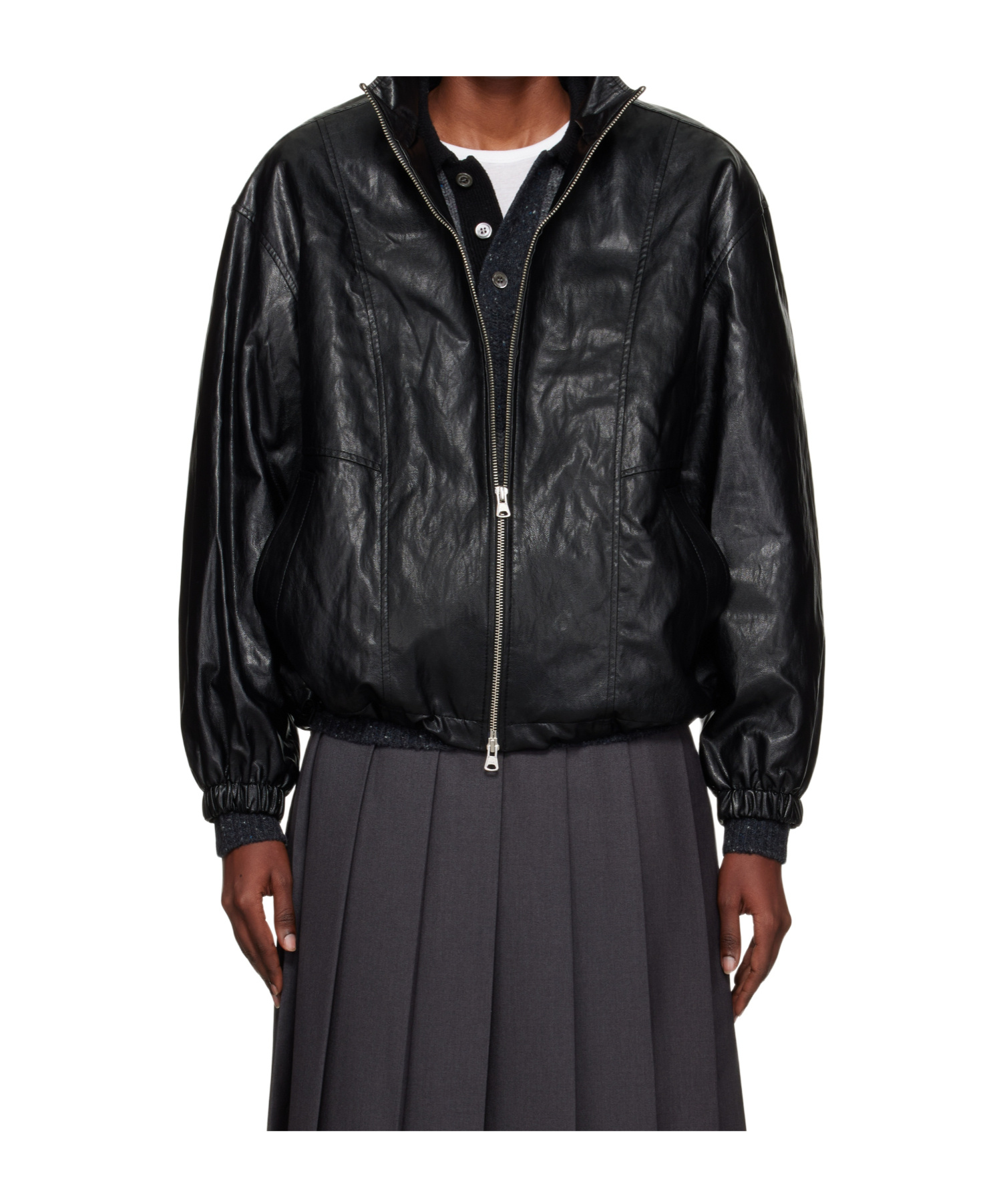 Dunst Zippered Long-sleeved Cotton Jacket In Black