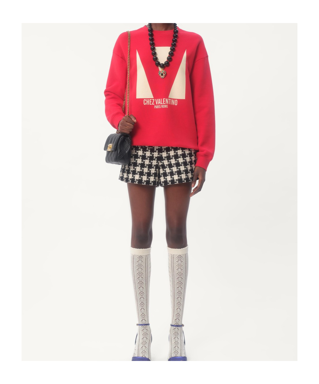 Valentino Chez Logo Print Sweatshirt In Red
