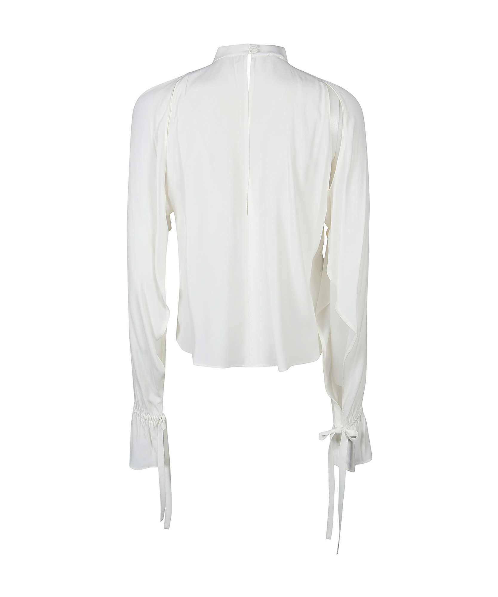Pinko Flowing Blouse In Silk Blend In White