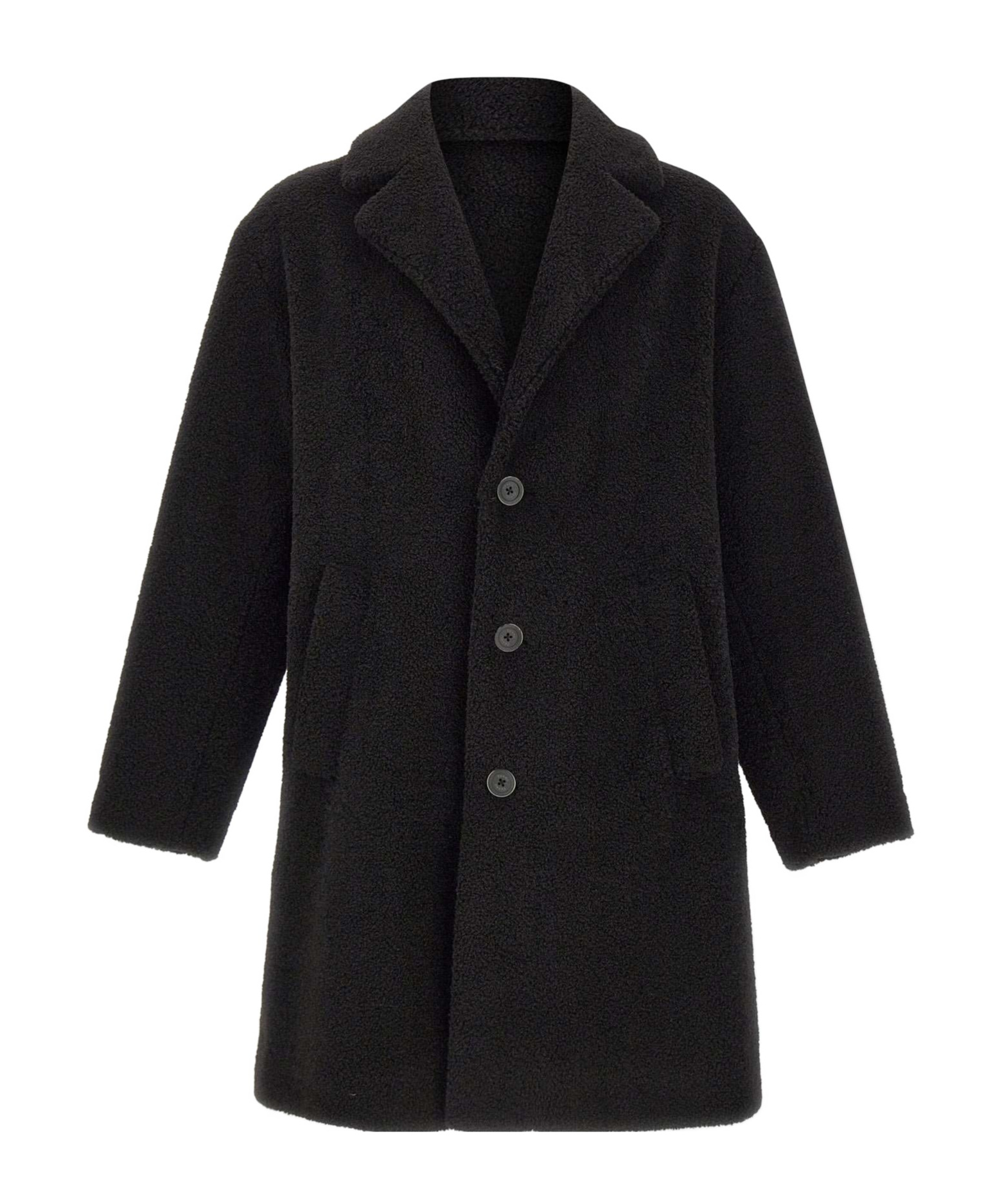 Herno Mohair Wool Singlebreast Coat Clothing In Black