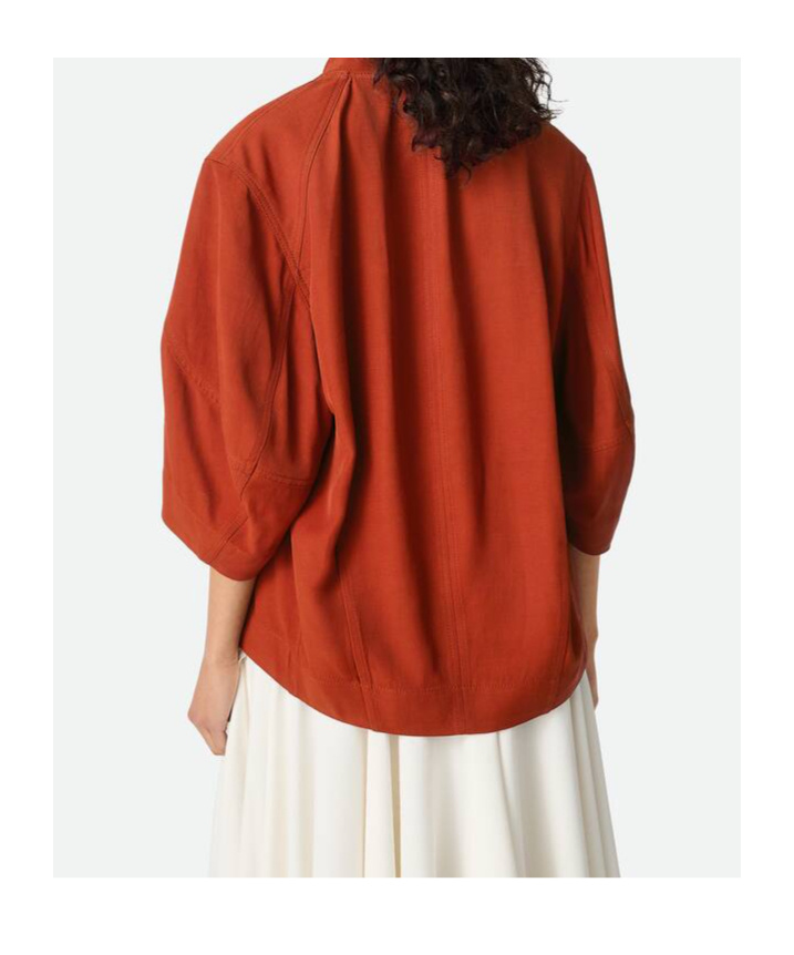 Bottega Veneta Tiziano Red Viscose Blend Blouse In Red