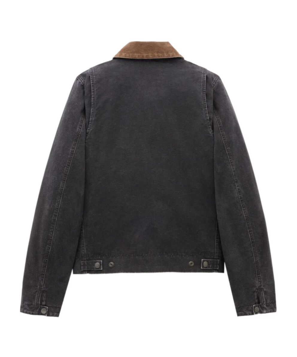 Saint Laurent Long-sleeved Work Jacket In Black