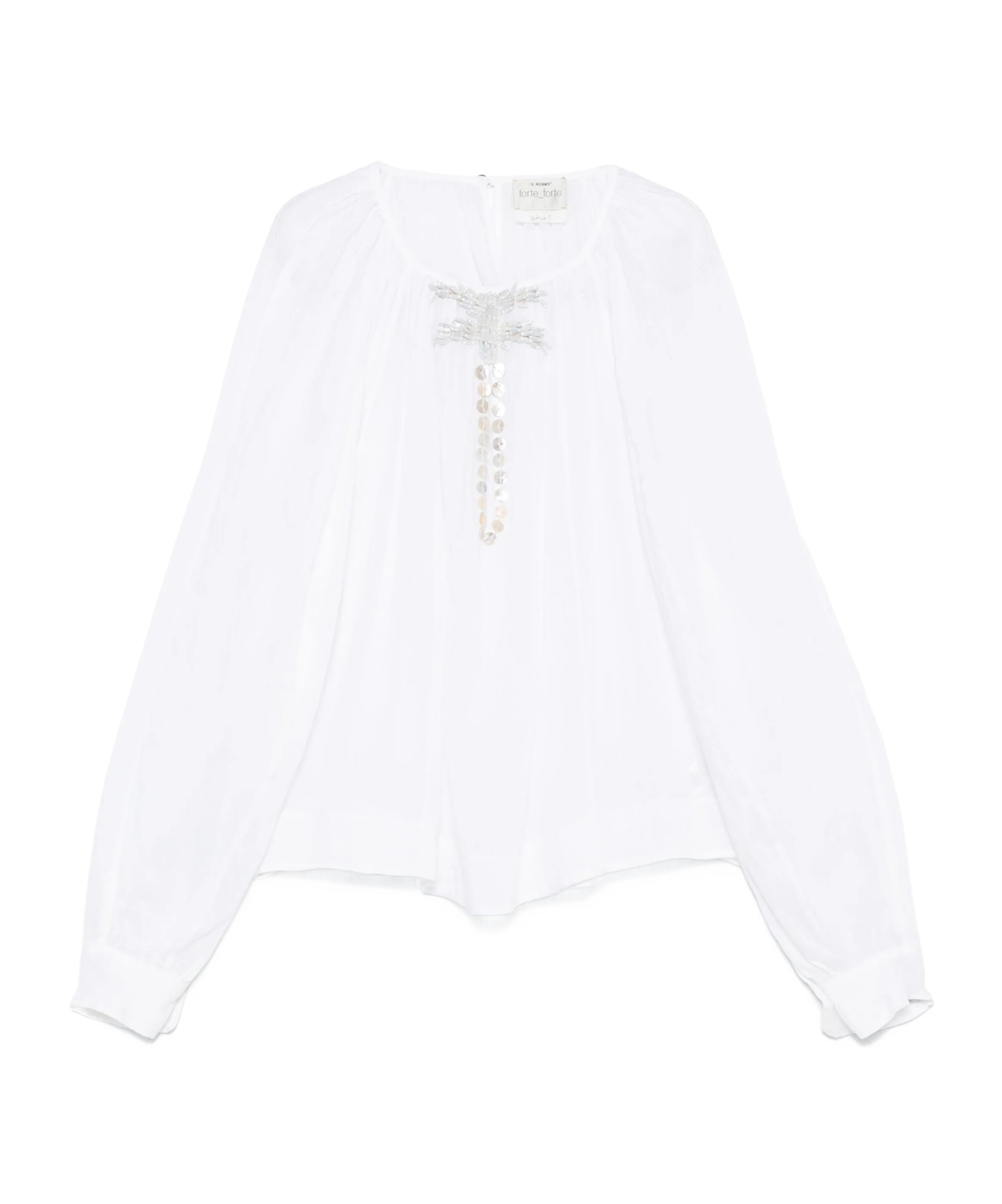 FORTE FORTE PEARL DECORATIVE BOHEMIAN SHIRT
