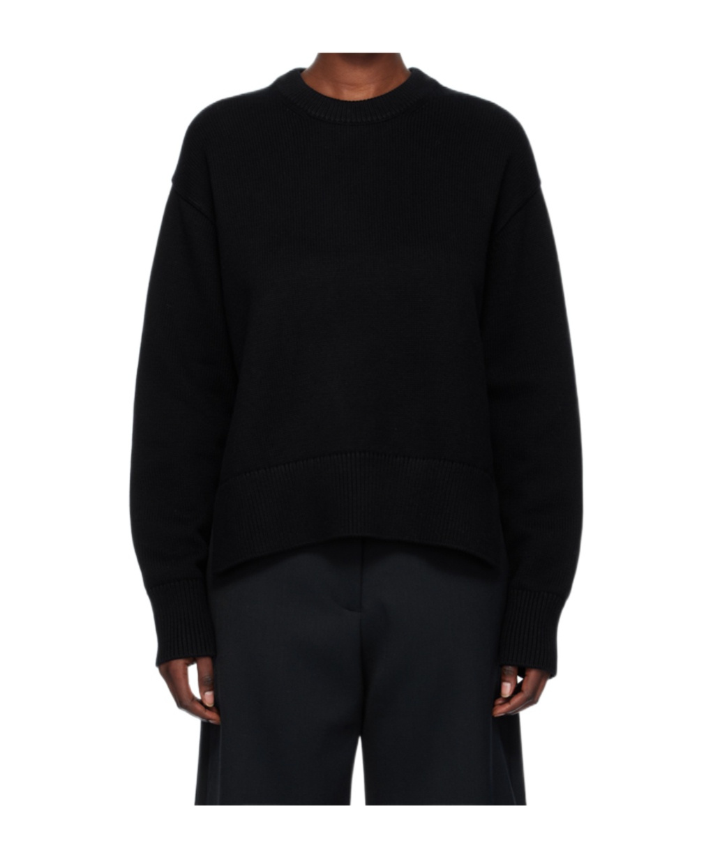 Studio Nicholson Hima Fisherman's-knit Jumper In Black