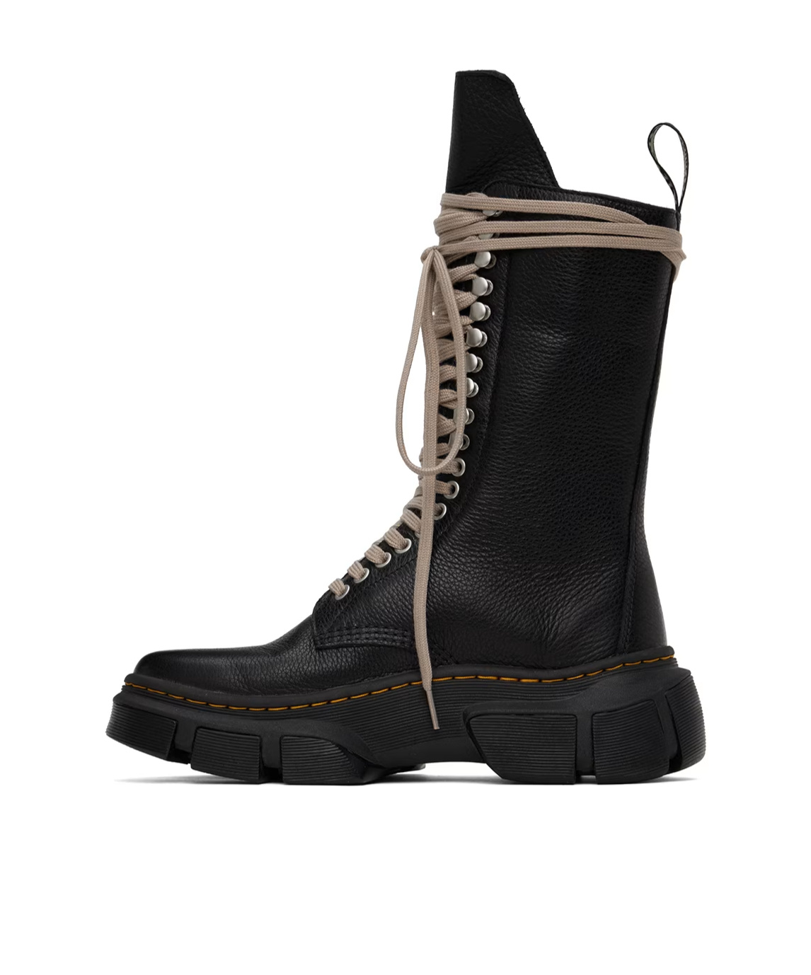 Rick Owens X Dr. Martens Logo Short Boots In Black