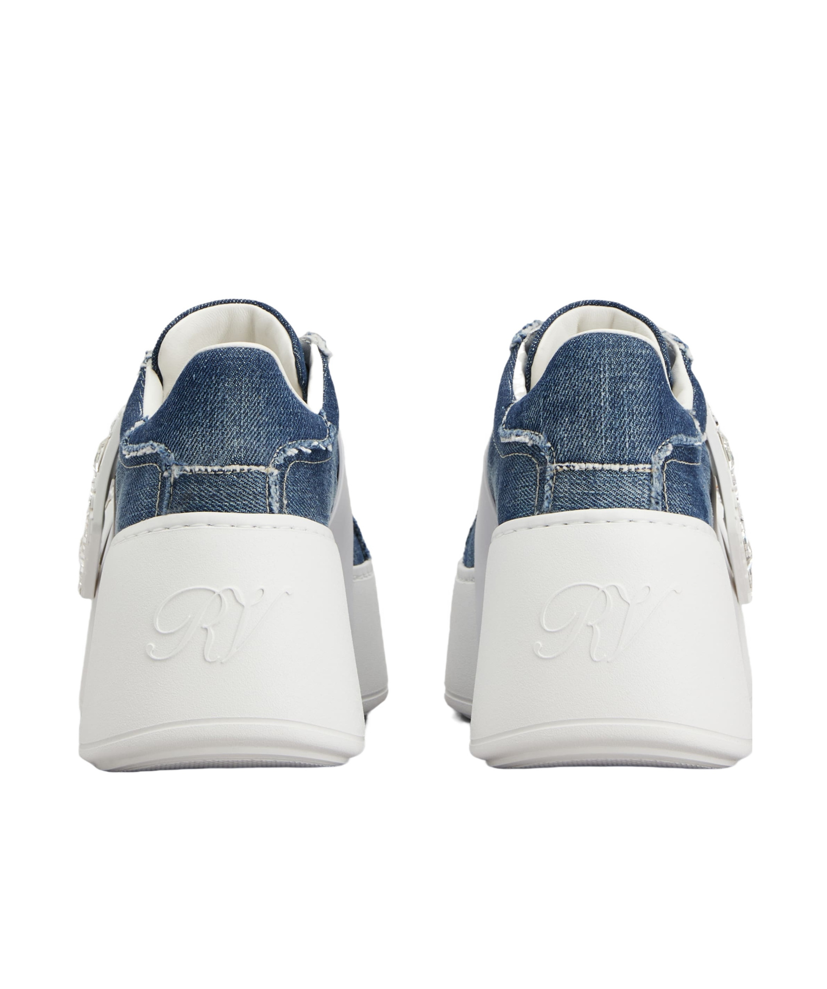 ROGER VIVIER VIV' SKATE SNEAKERS IN DENIM