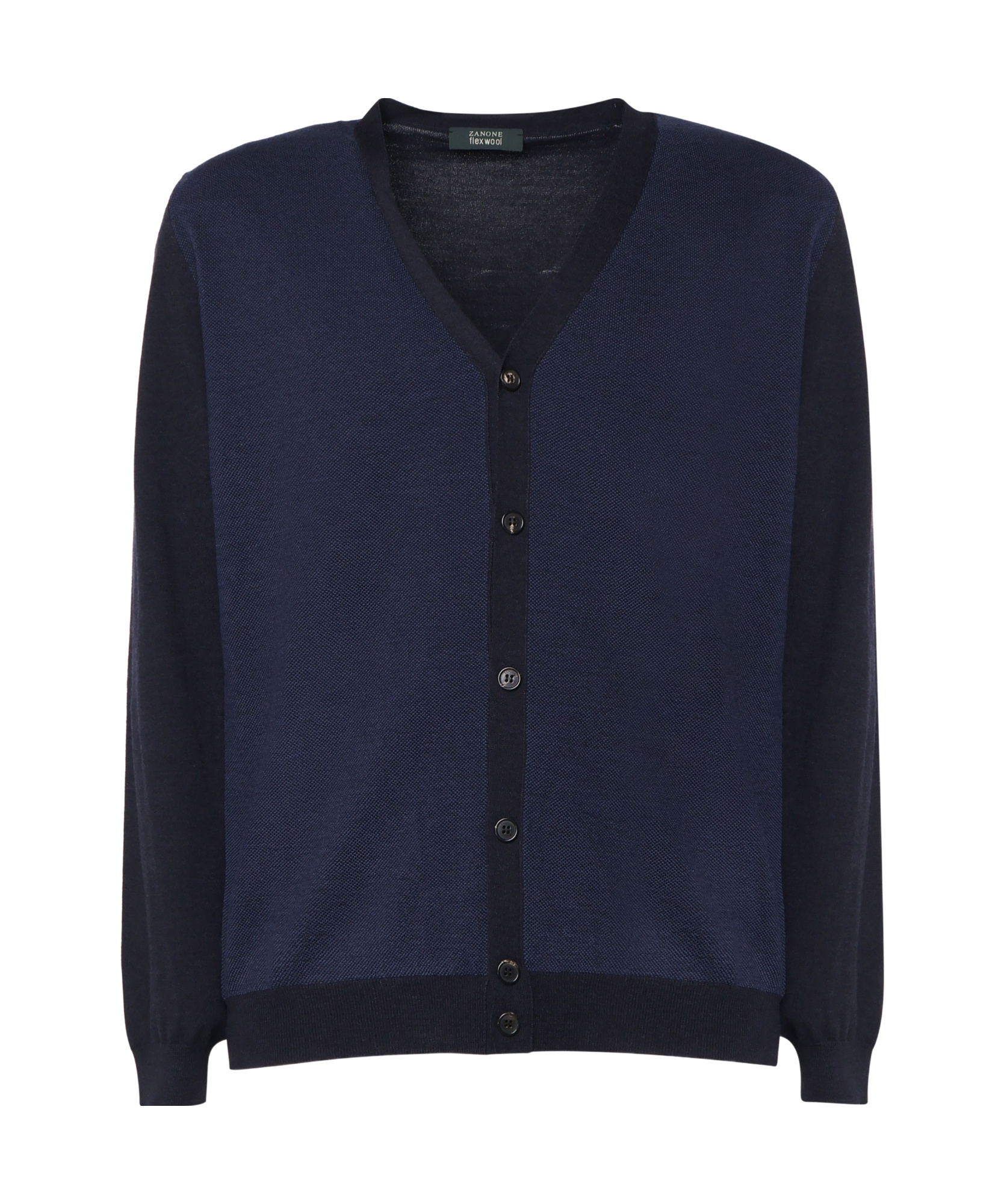 Zanone Long-sleeved Knitted Cardigan In Black