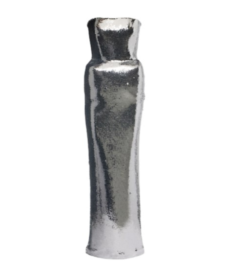 David Koma Padded Sequined Bustier Gown In Gray