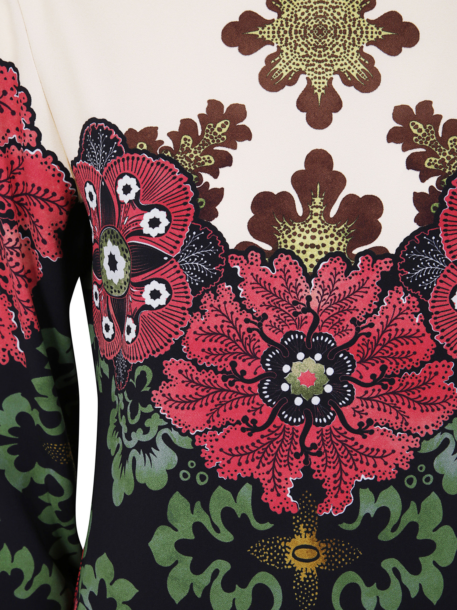 La Doublej Floral-print High-neck Dress In Multi