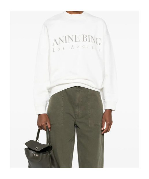 Anine Bing Jaci Sweatshirt Los Angeles In White