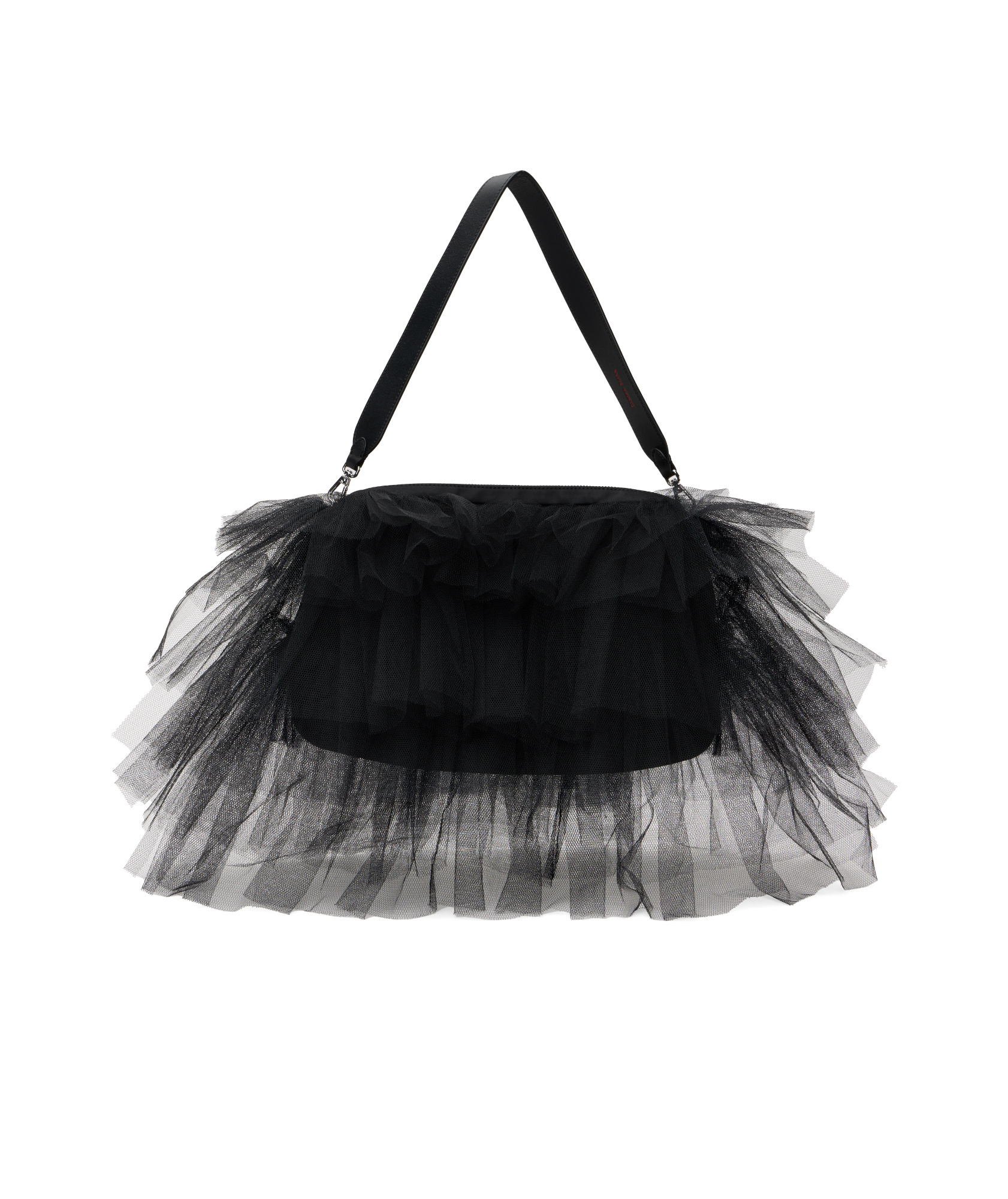 Simone Rocha Womens Frilly Tutu Tulle Shoulder Bag Black In Black