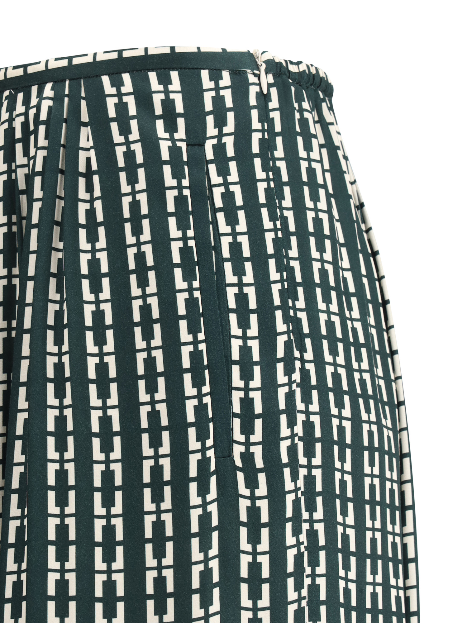 Shop Forte Forte Geometric-print Trousers In Green