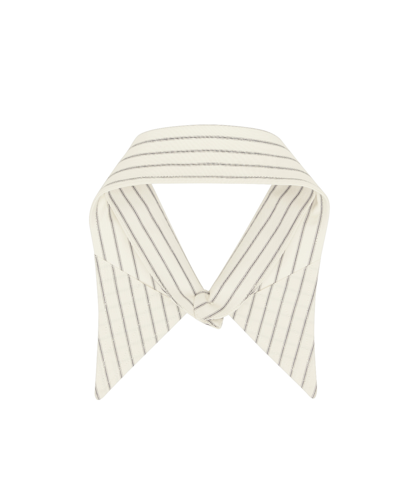 Maison Margiela Stripe Collar In Ecru
