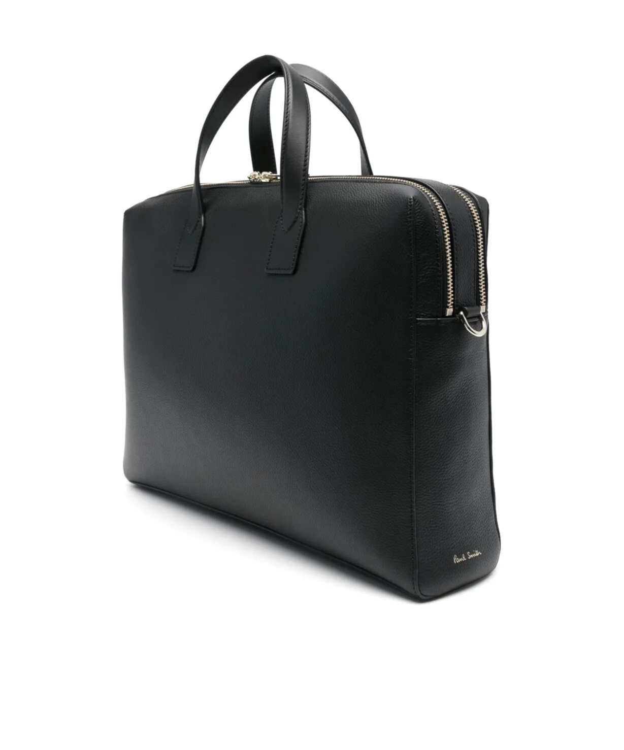 Paul Smith Leather Signature Stripe Briefcase In Black