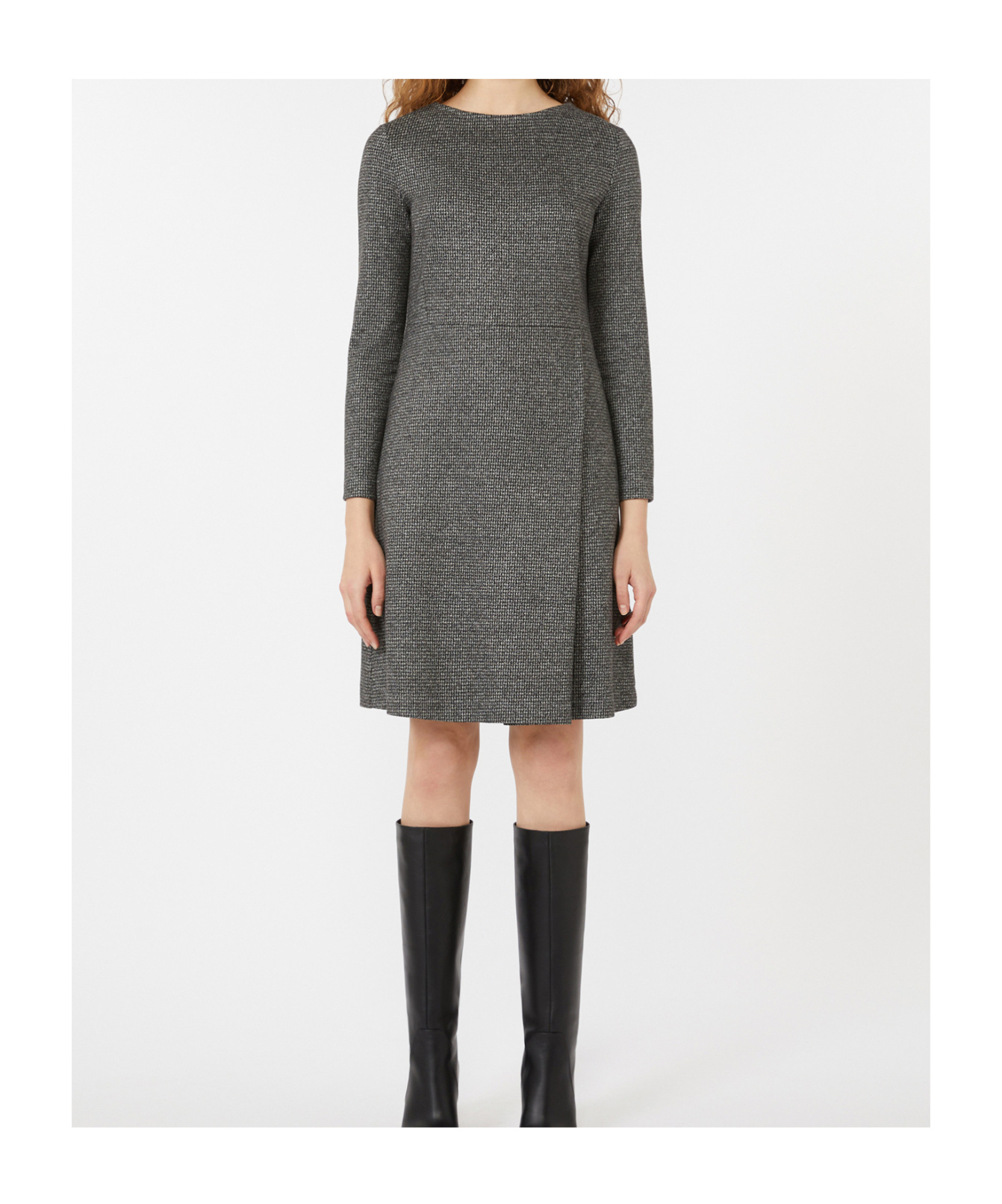 Weekend Max Mara Jacquard Knit Dress In Gray