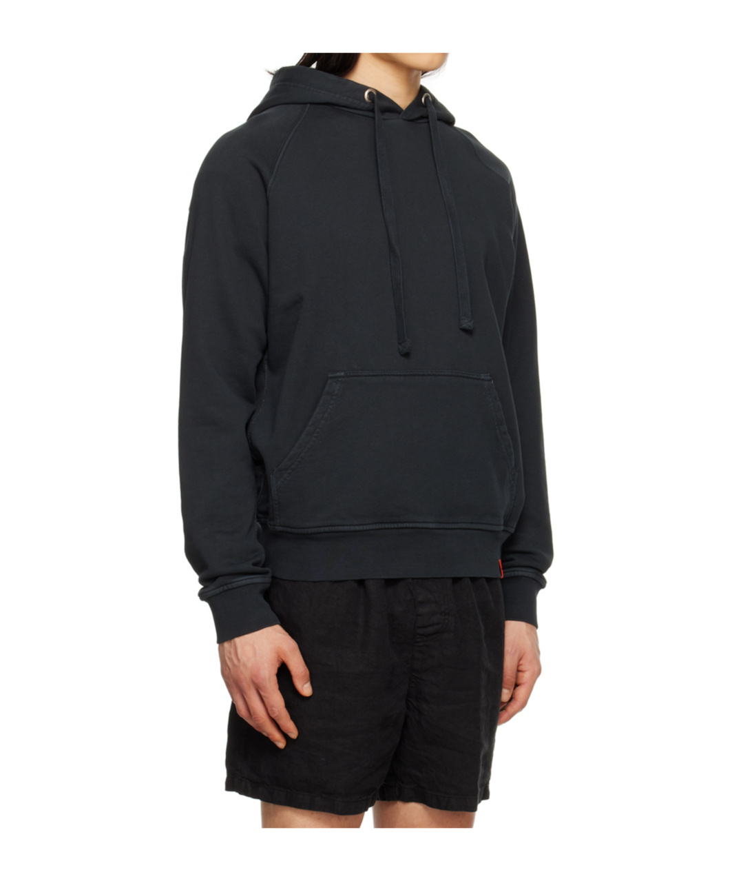 Aspesi Pull-string Hooded Sweater In Black