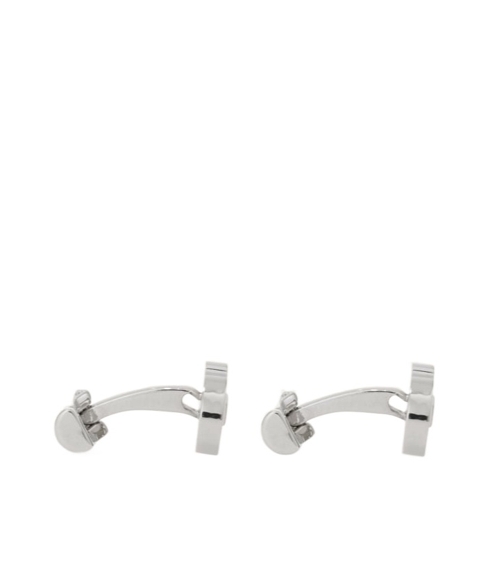 Ferragamo Double Gancini Cufflinks In Metallic