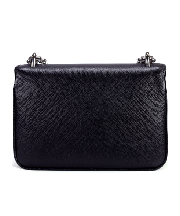 Prada Flip Shoulder Bag In Black