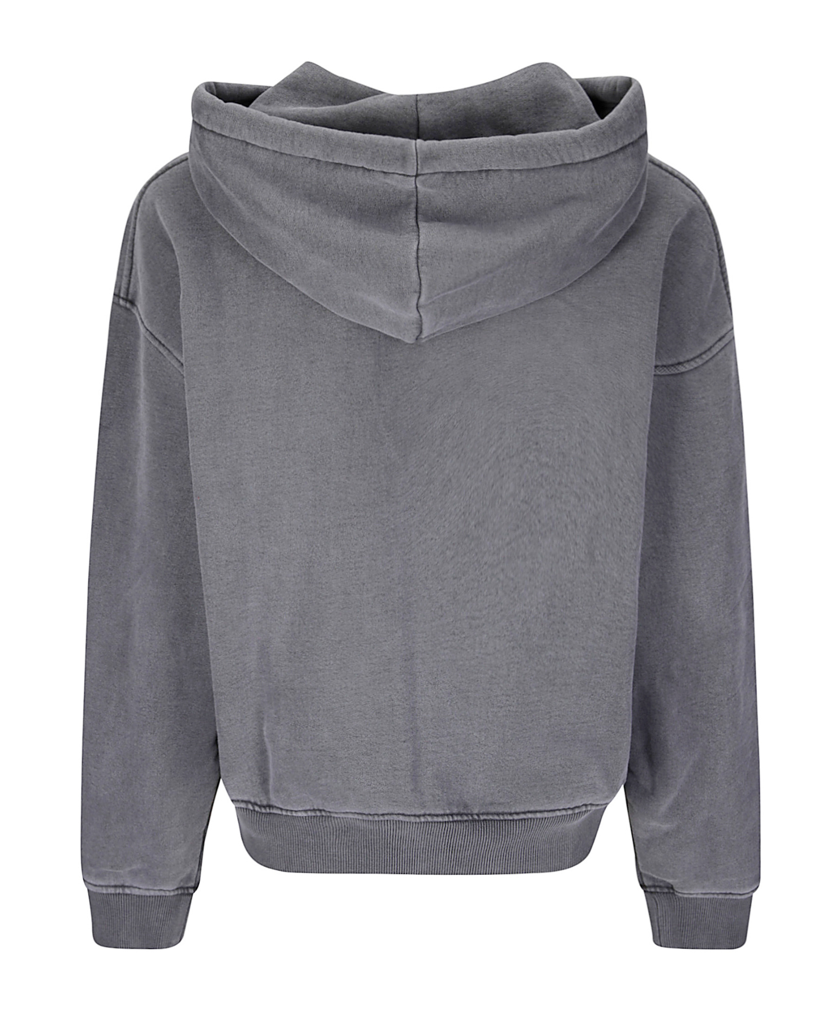 Samsoe & Samsoe Samsoe Samsoe Washed Grey Hoodie With Double-slider Zip In Gray