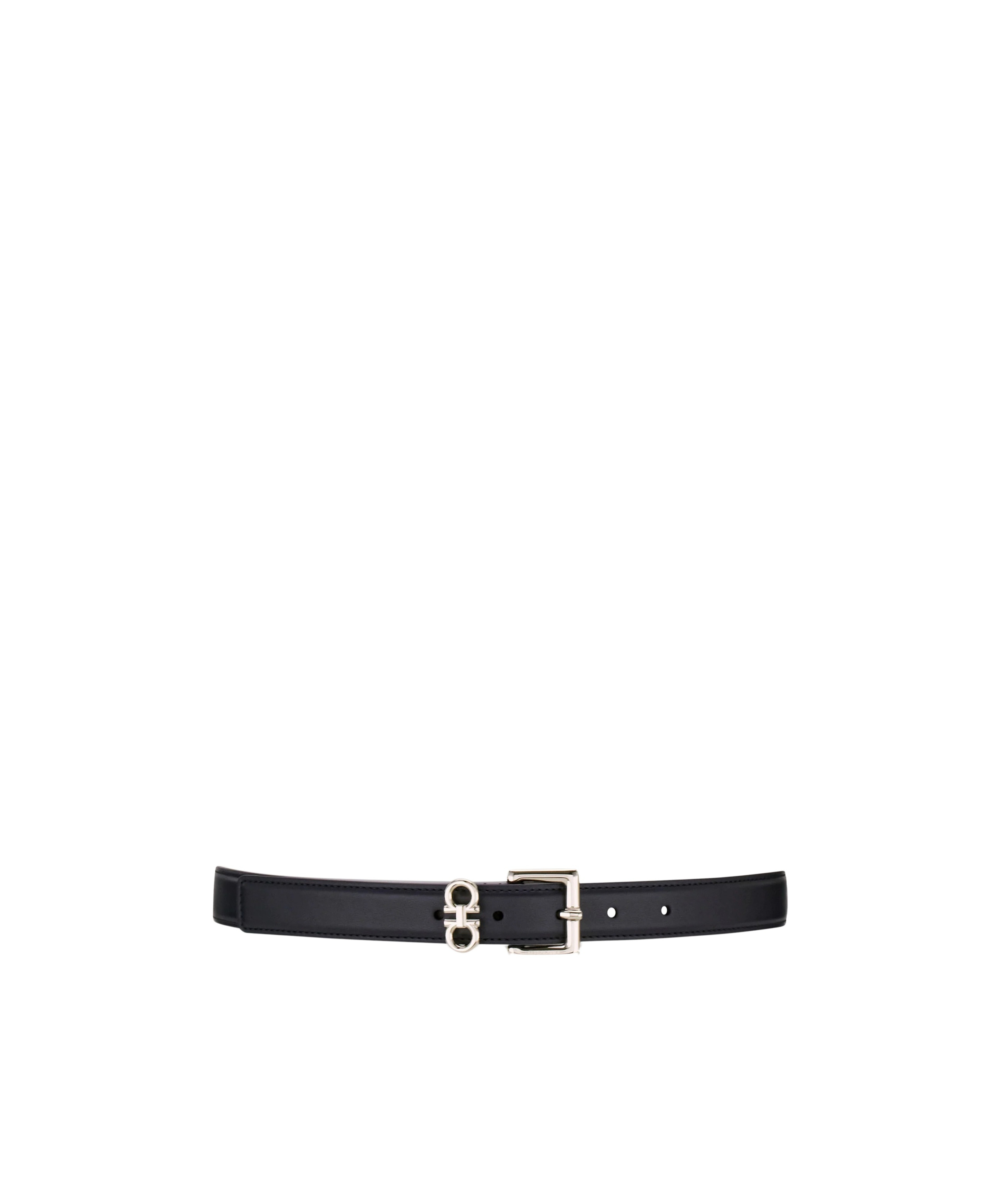 Ferragamo Double Gancini Fixed Belt In Blue