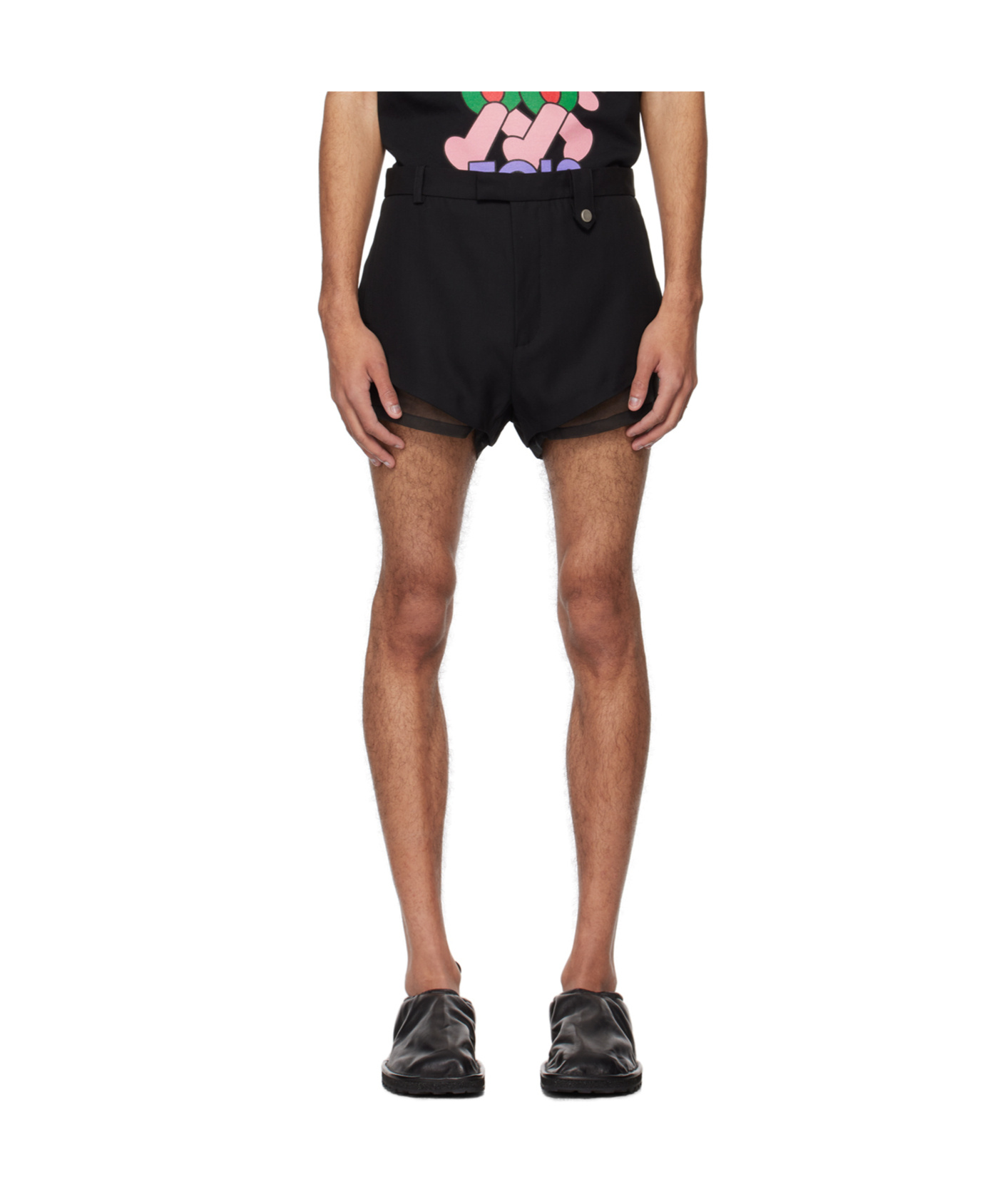 Egonlab Exposed Lining Shorts In Black